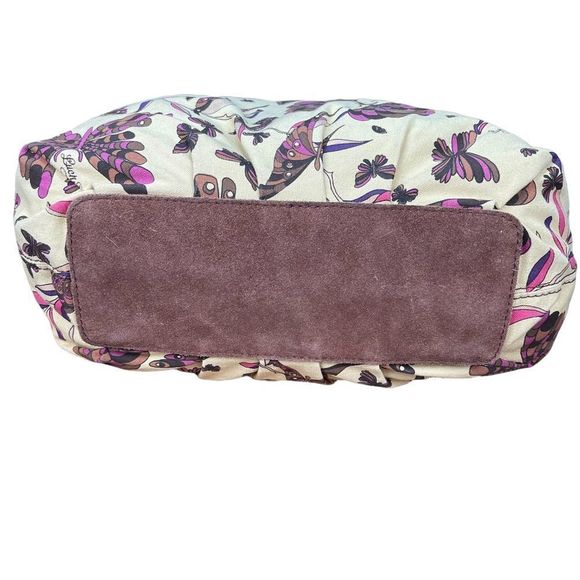 Lucky Brand Trippin Out Butterfly Tote Bag Canvas Suede Cotton Shoulder Bag - Picture 3 of 12